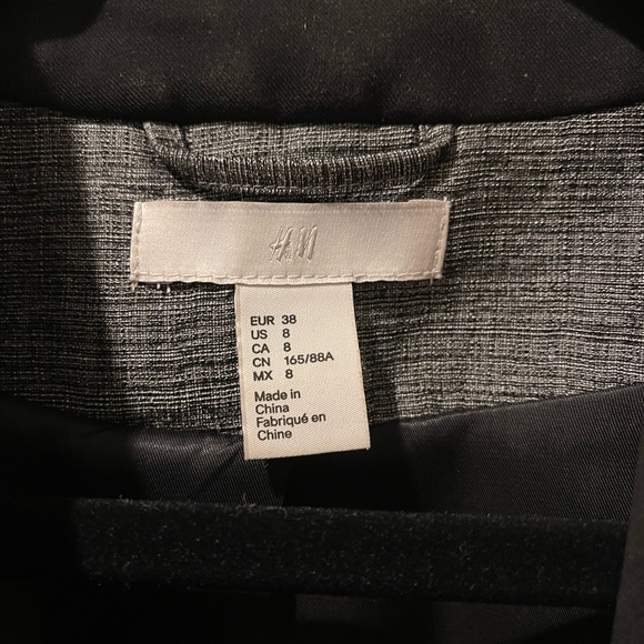 H&M grey tweed like blazer size 8 - Picture 2 of 6